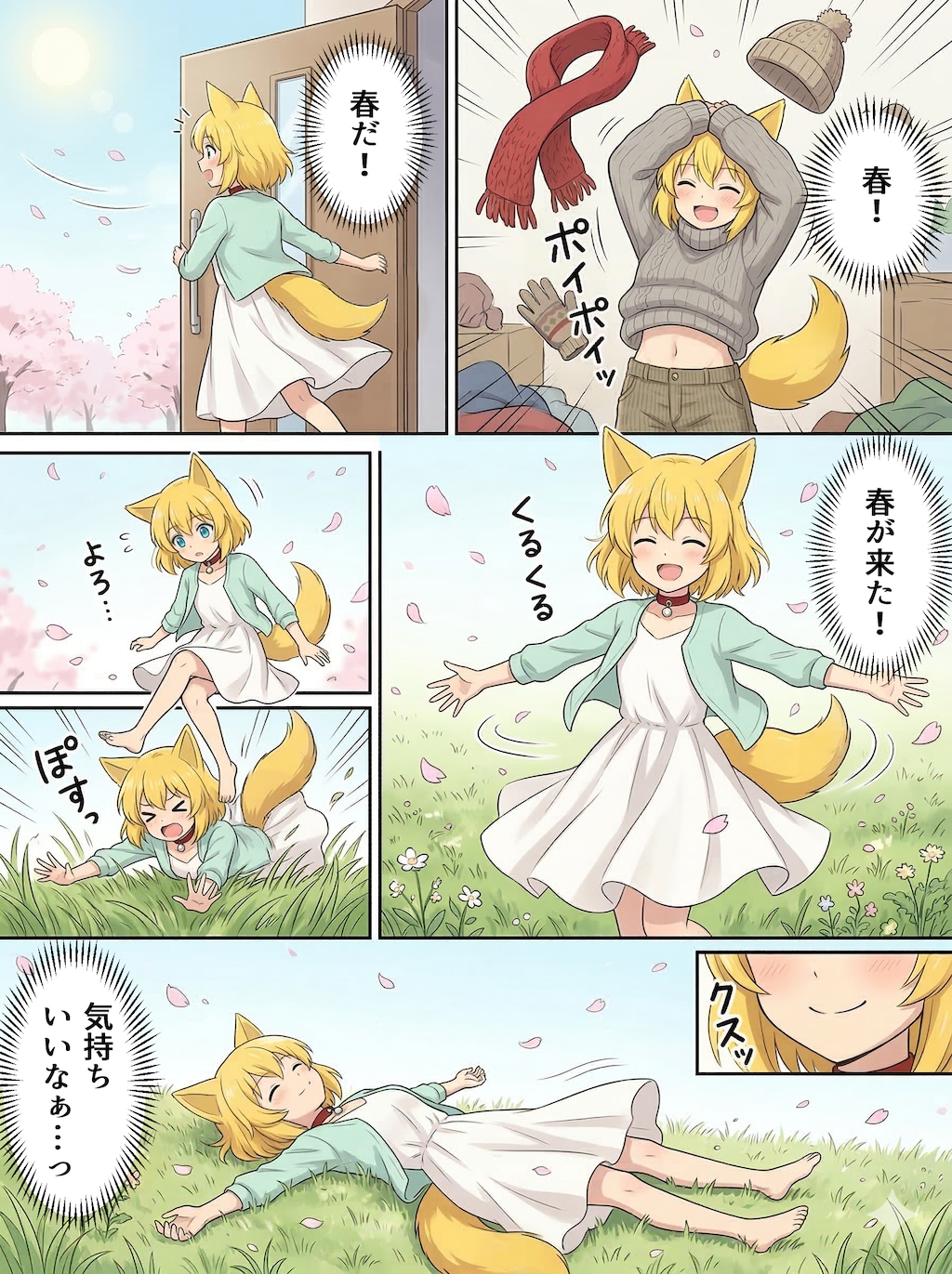 春の訪れに浮かれるキツネ