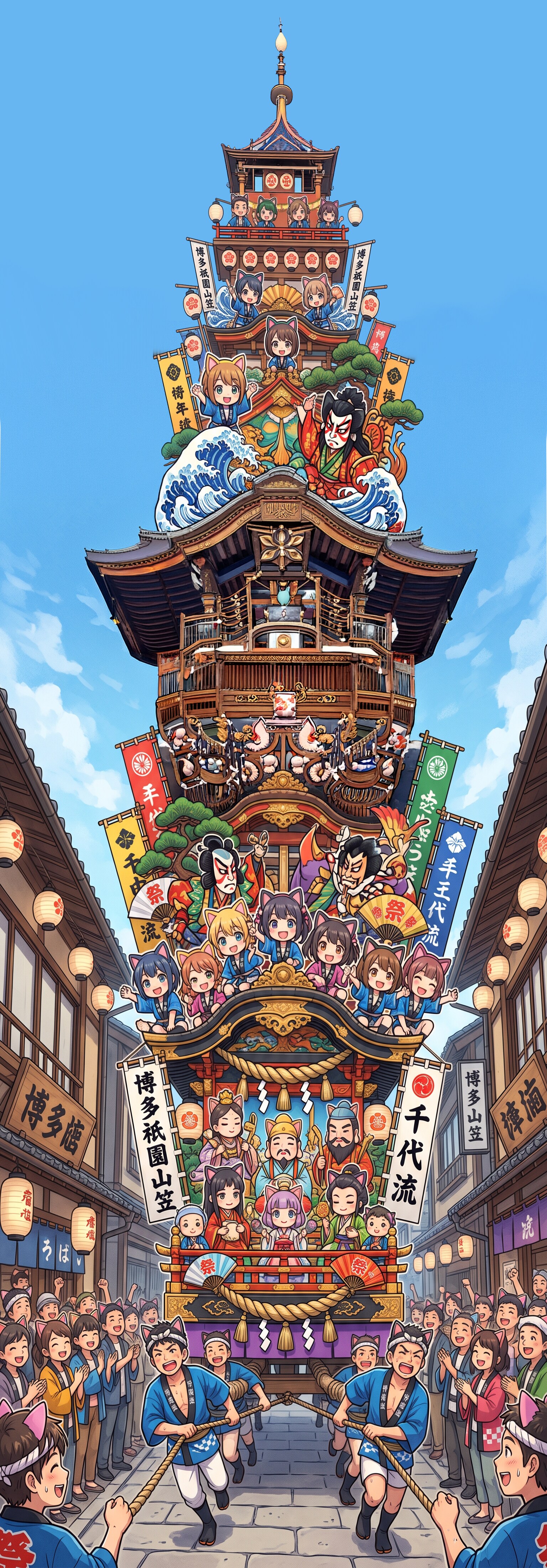 すごく背の高い山笠