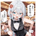 【四コマ】カジノディーラーのつりメガネ少女ちゃん3 3枚目