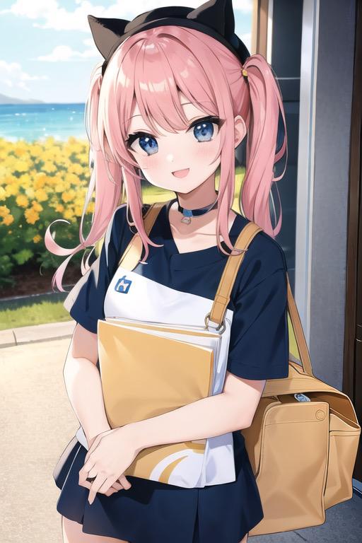 ピンク髪に猫耳ツイン | の人気AIイラスト・グラビア