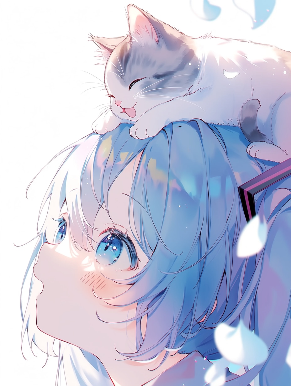 ネコとミク | の人気AIイラスト・グラビア