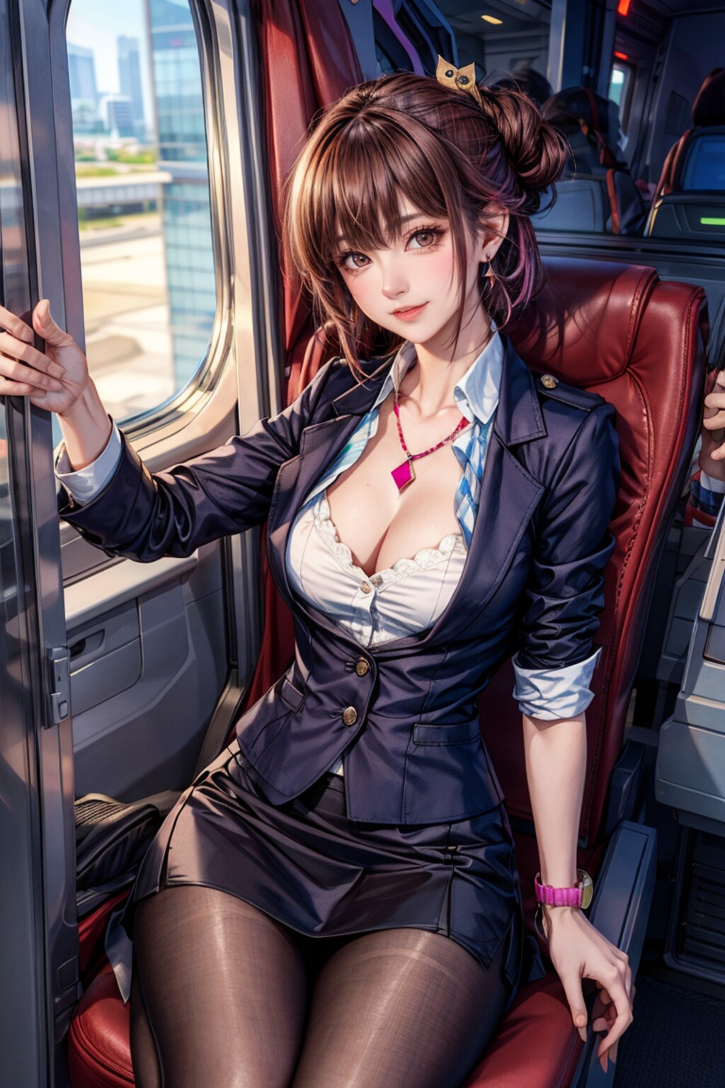 新人の客室乗務員