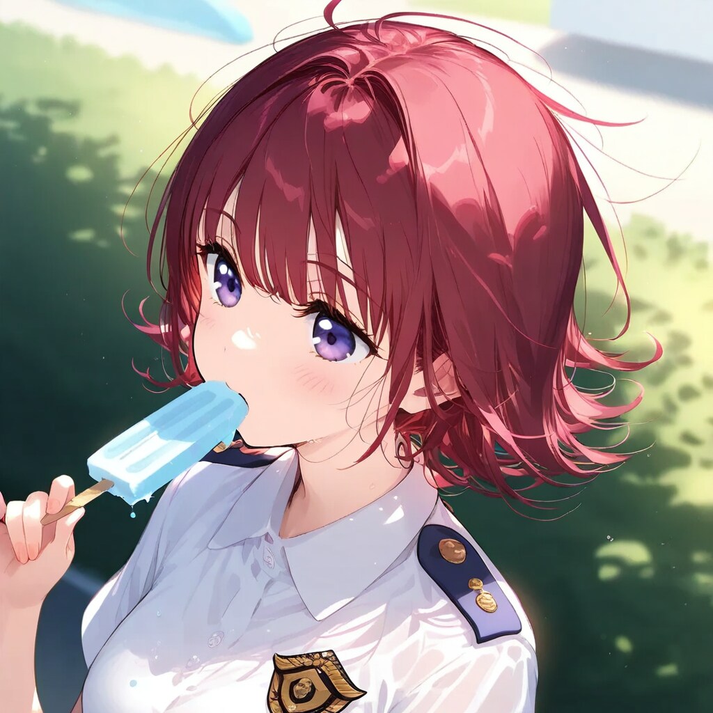 外はねの髪型にしたにーかちゃん