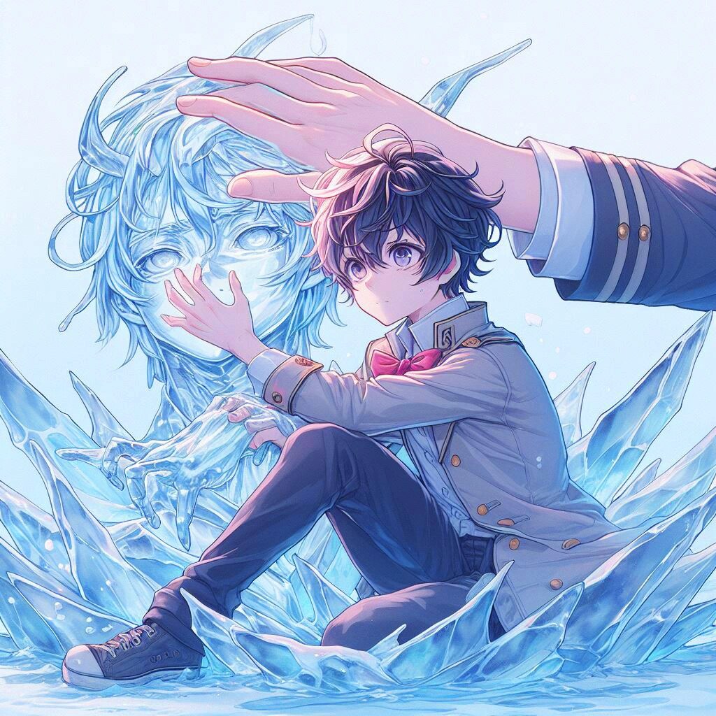 氷の彫刻と男の子★(6枚)