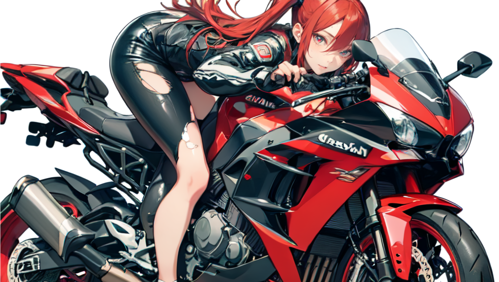 赤い髪のライダーっ娘　趣味と実益を兼ね、グラビアアイドルでアルバイト♪　④