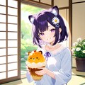 ケモ耳でプリンを食べるひまり 3枚目