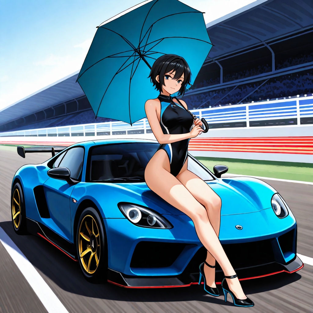 【番外編】競泳水着の少女と車