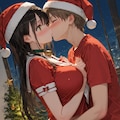 [全年齢連動]サンタクロースみたいな制服を着た謎の転校生と自宅でクリスマスパーティーしようと誘ったらえっちなプレゼントをたくさんくれた　その1 3枚目