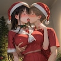 [全年齢連動]サンタクロースみたいな制服を着た謎の転校生と自宅でクリスマスパーティーしようと誘ったらえっちなプレゼントをたくさんくれた　その1 6枚目