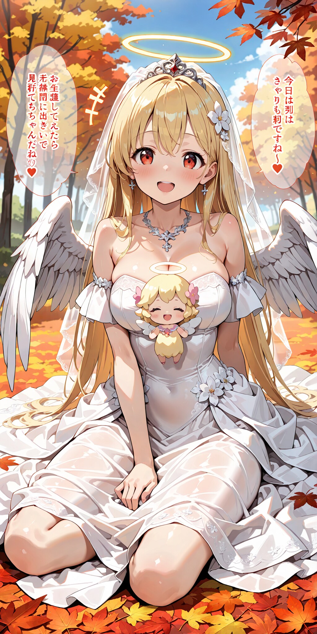 天使と天界 カワイイ (縦長)