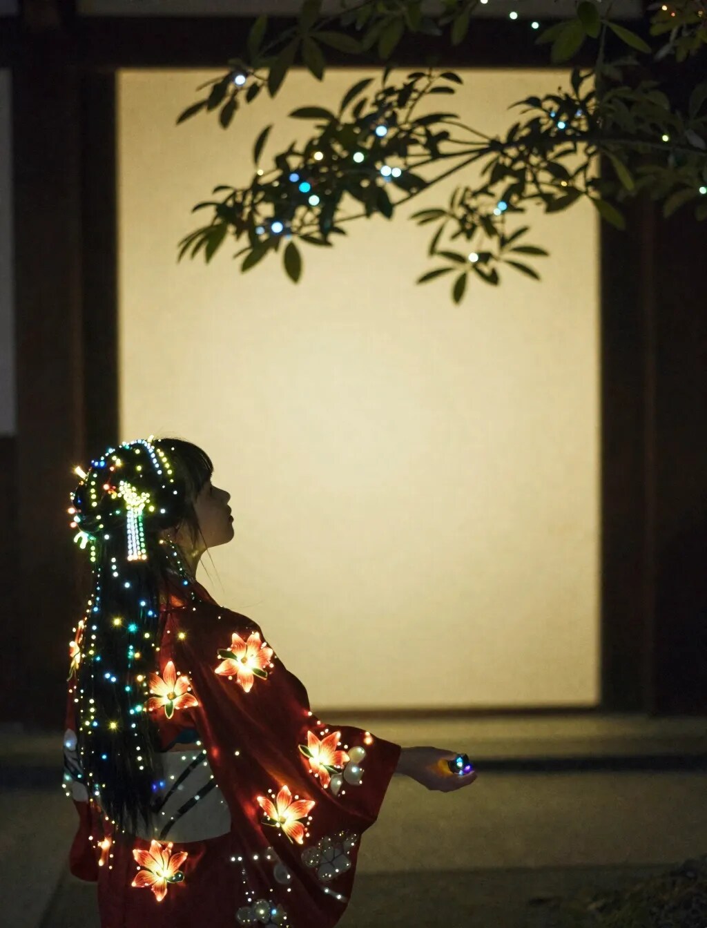 浴衣のイルミネーション