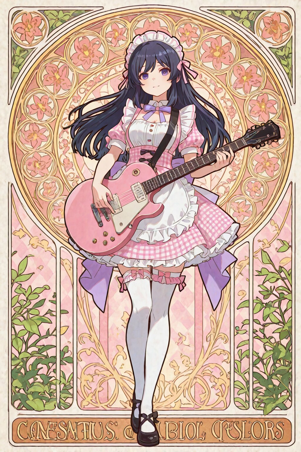 メイド風ギター少女