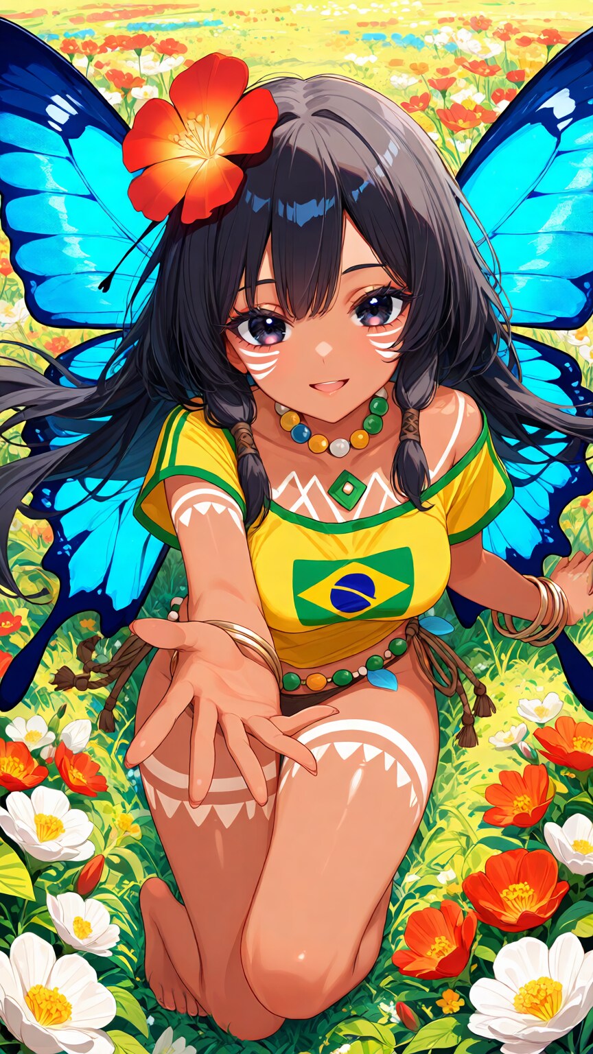 Moema - the Blue Butterfly Girl