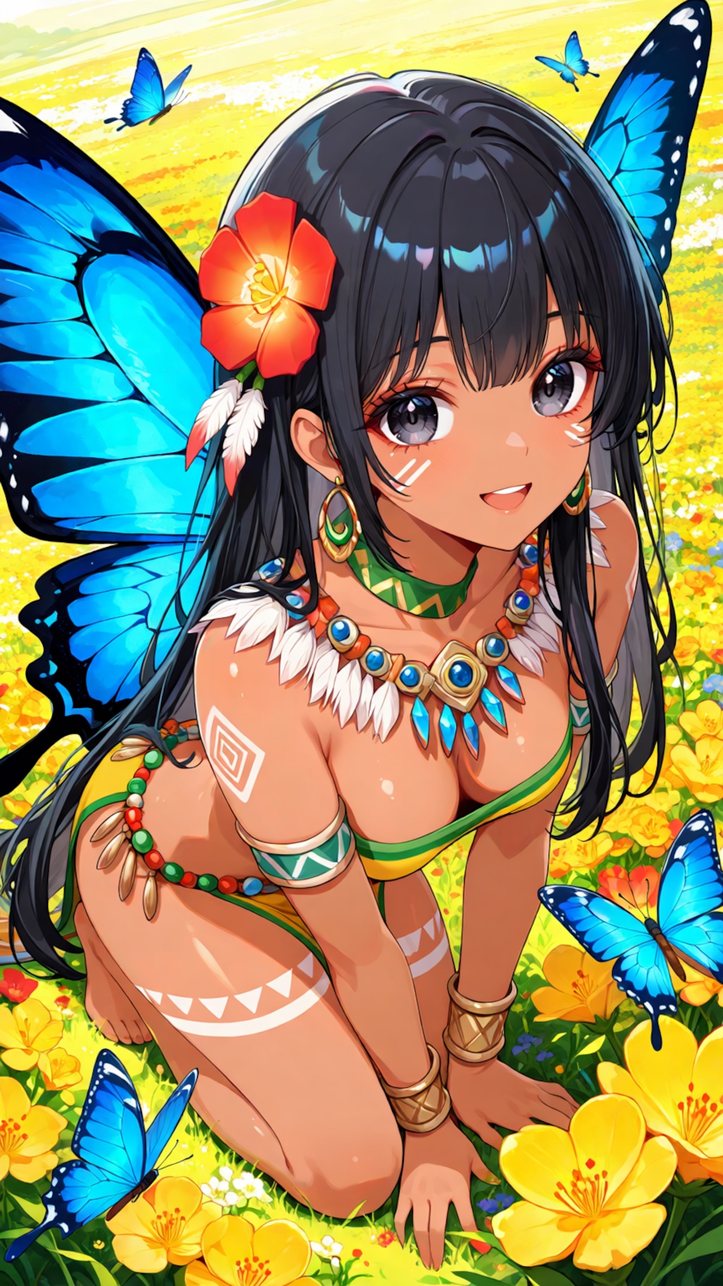 Moema - the Blue Butterfly Girl