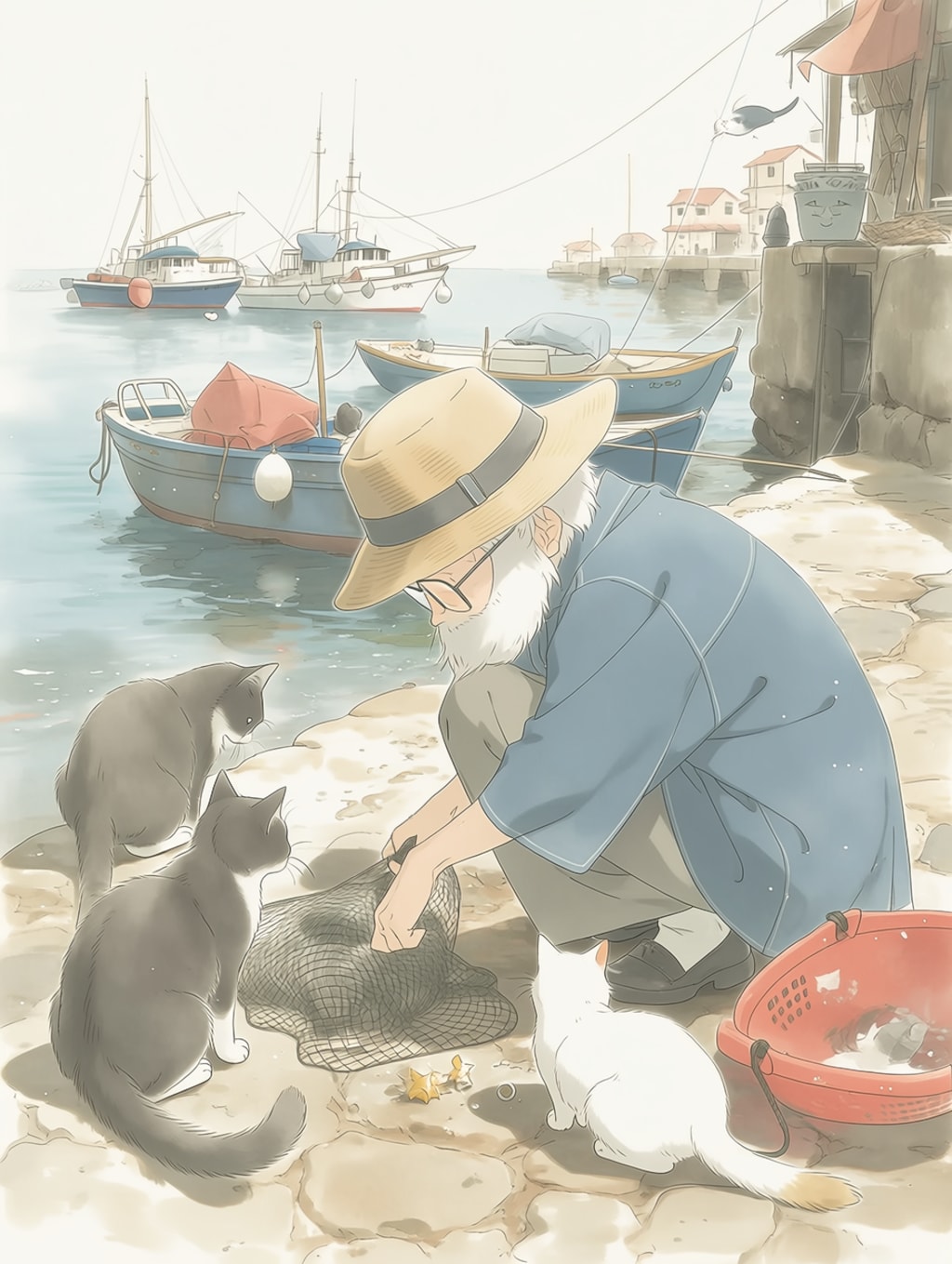 港のみんなの、おじいちゃん。