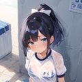 黒髪ポニテ体操着 4枚目