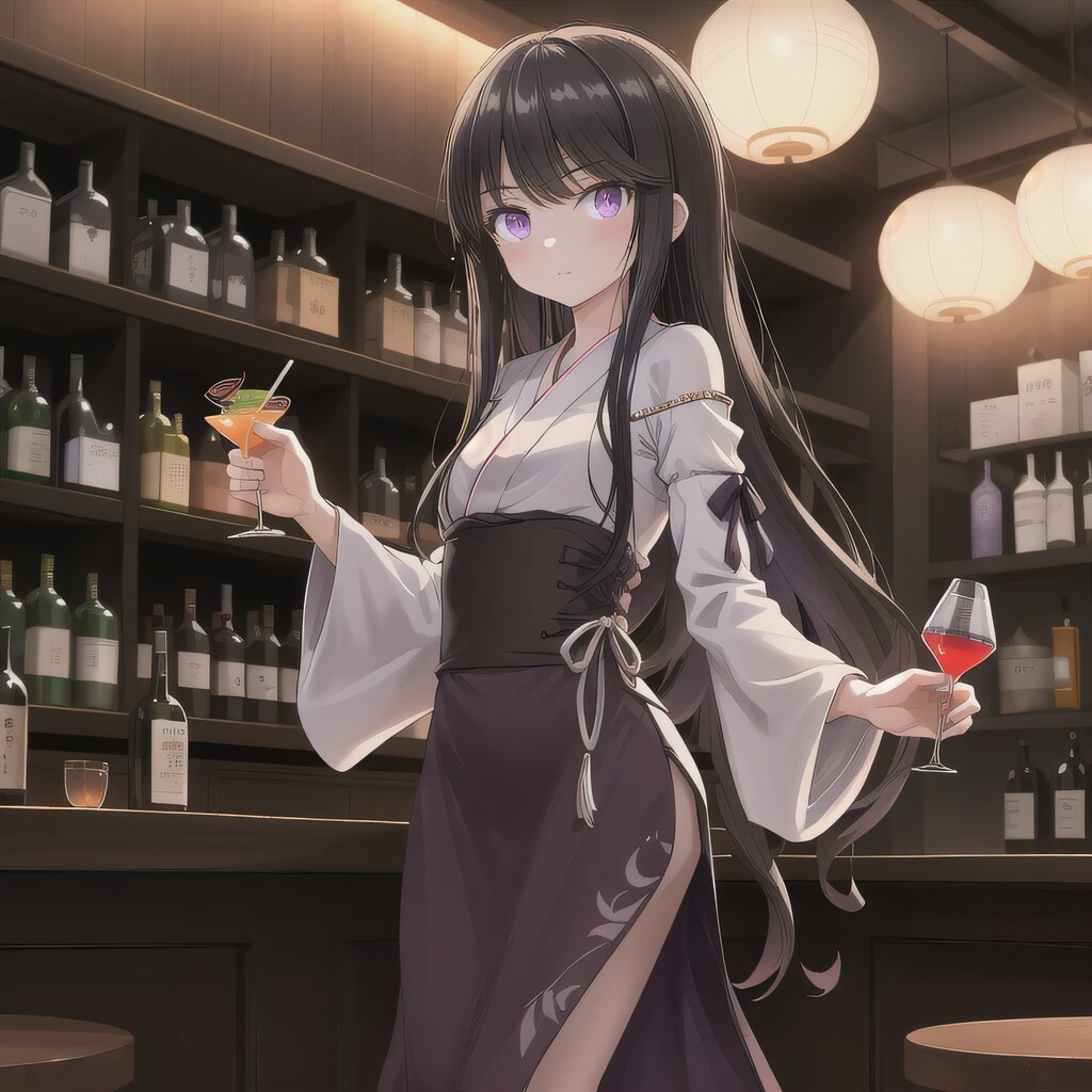 黒髪ロングで酒場の少女２０