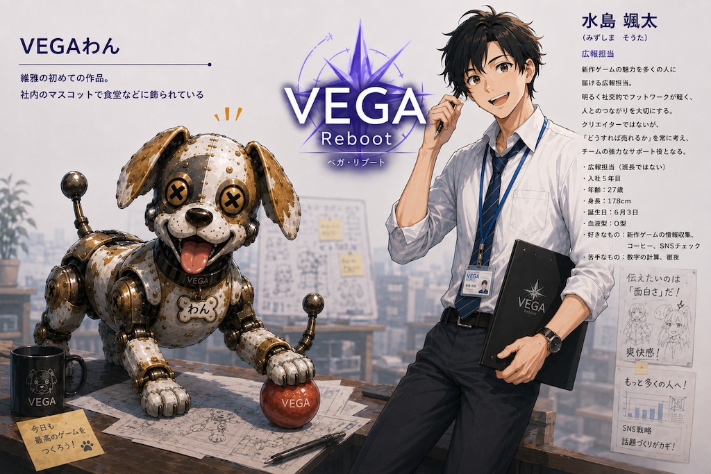 VEGA Reboot のキャラクター紹介。