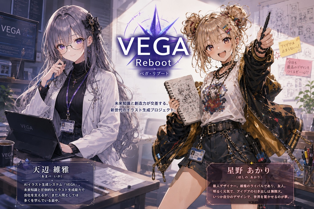 VEGA Reboot のキャラクター紹介。