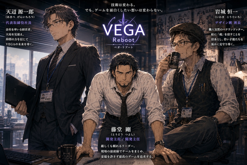 VEGA Reboot のキャラクター紹介。