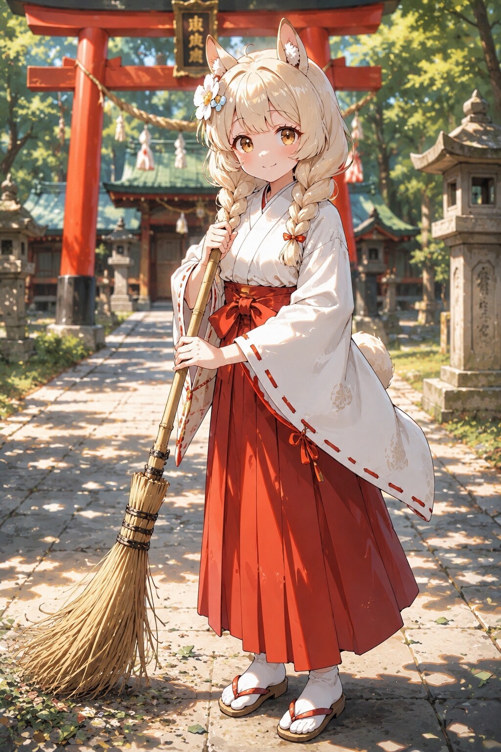 巫女のアルパカちゃん | の人気AIイラスト・グラビア