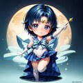 ちびキャラ化に挑戦シリーズ#02：セーラーマーキュリーのかわいらしい新たな魅力 3枚目