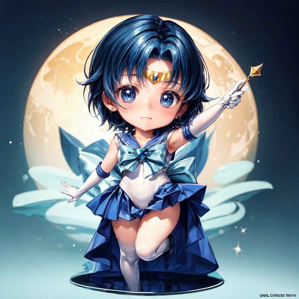 ちびキャラ化に挑戦シリーズ#02：セーラーマーキュリーのかわいらしい新たな魅力