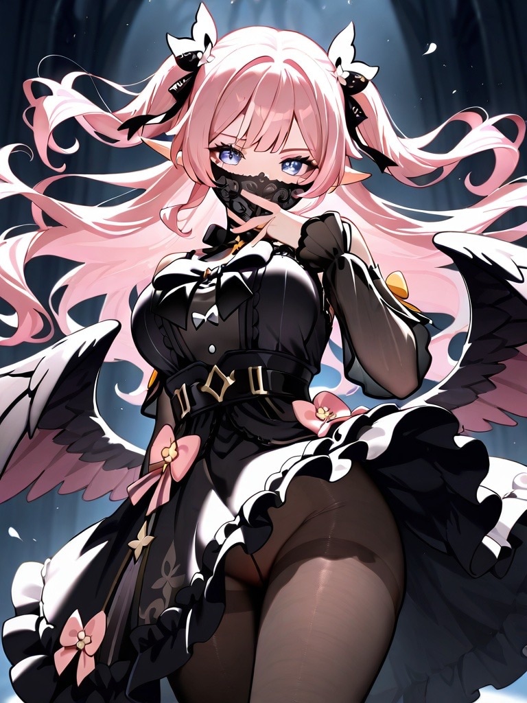 ピンク髪エルフ×空(原神)