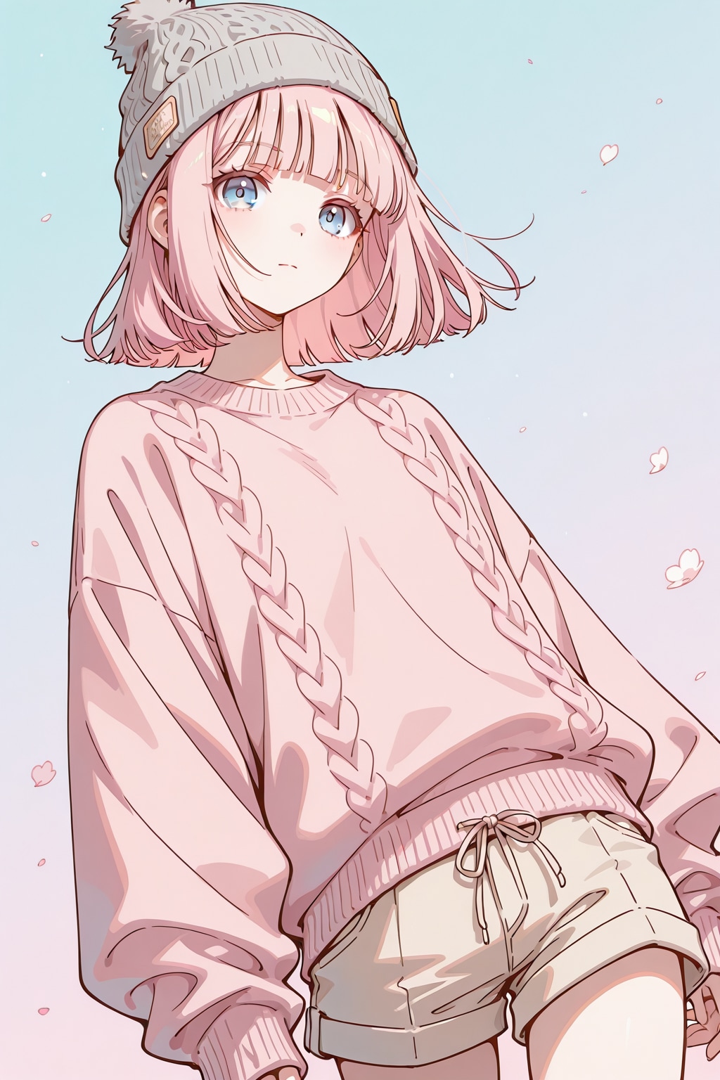 パステルピンク少女