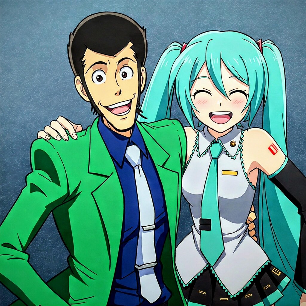 緑色の二人。