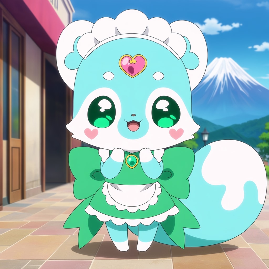 シュシュタン、洋菓子店の前で優しく声を掛ける