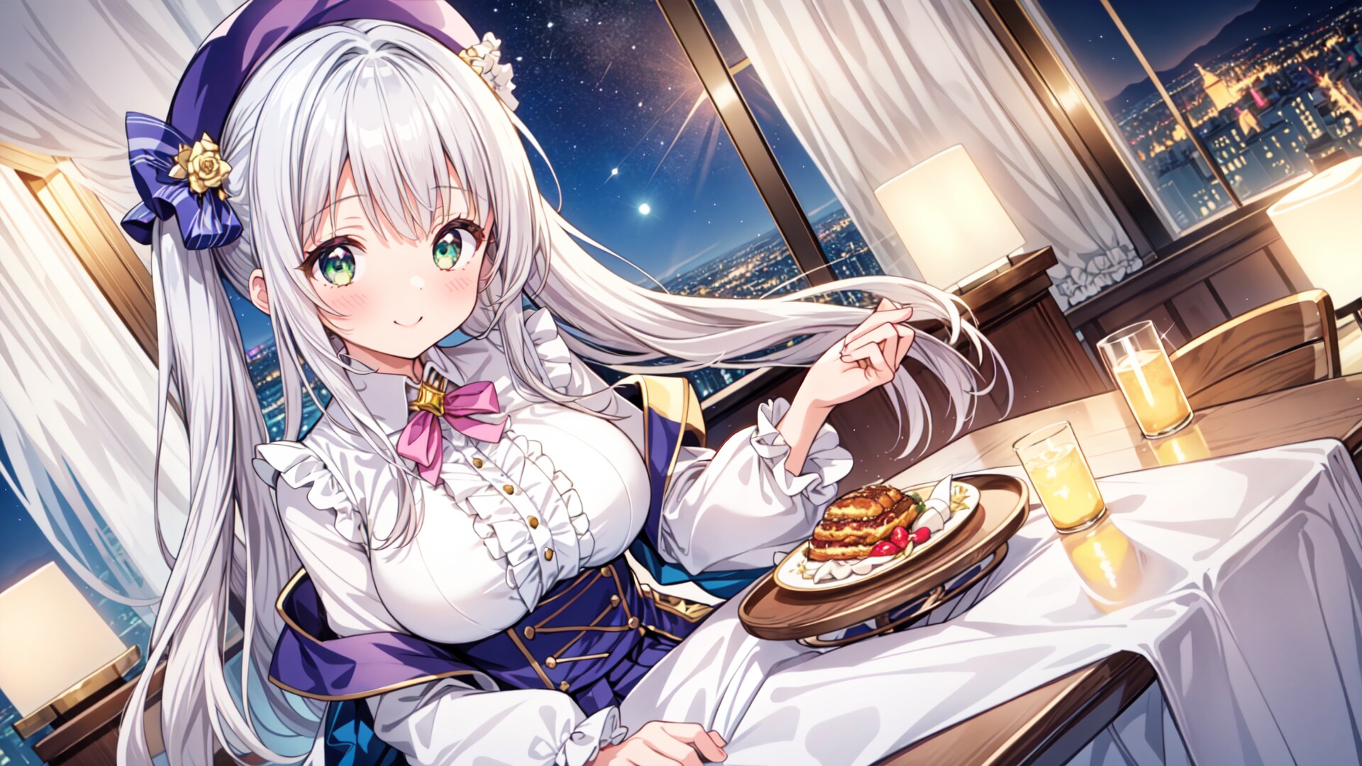 夜景と共に