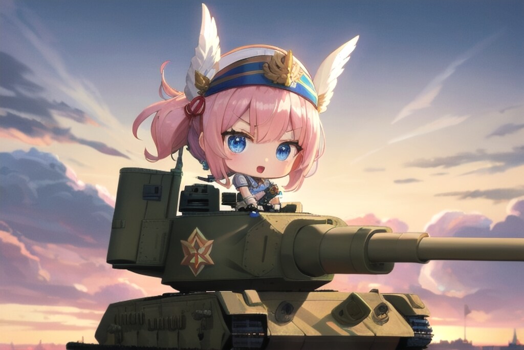 戦車を駆るアテナ
