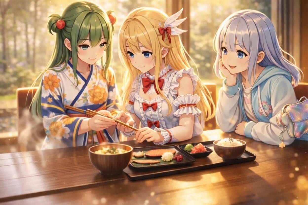 湯気の向こうで、少しずつ近づく距離 | の人気AIイラスト・グラビア