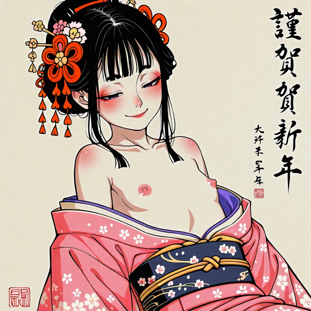 おっぱい着物ガール