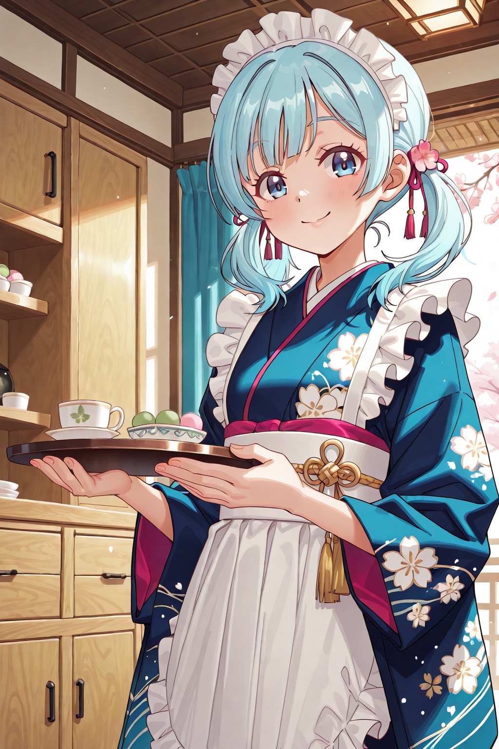 和風喫茶でアルバイト💕
