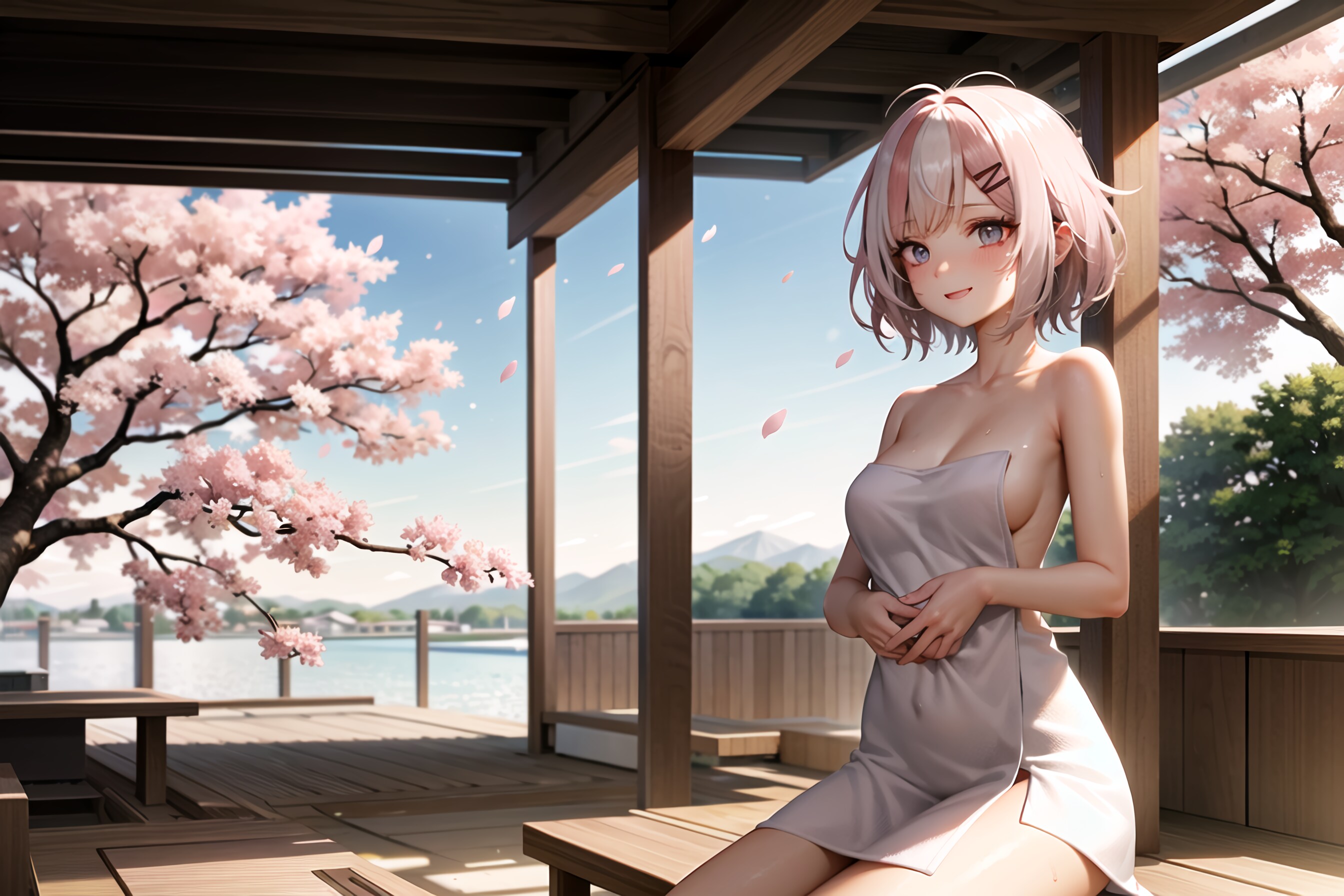 遥華と温泉