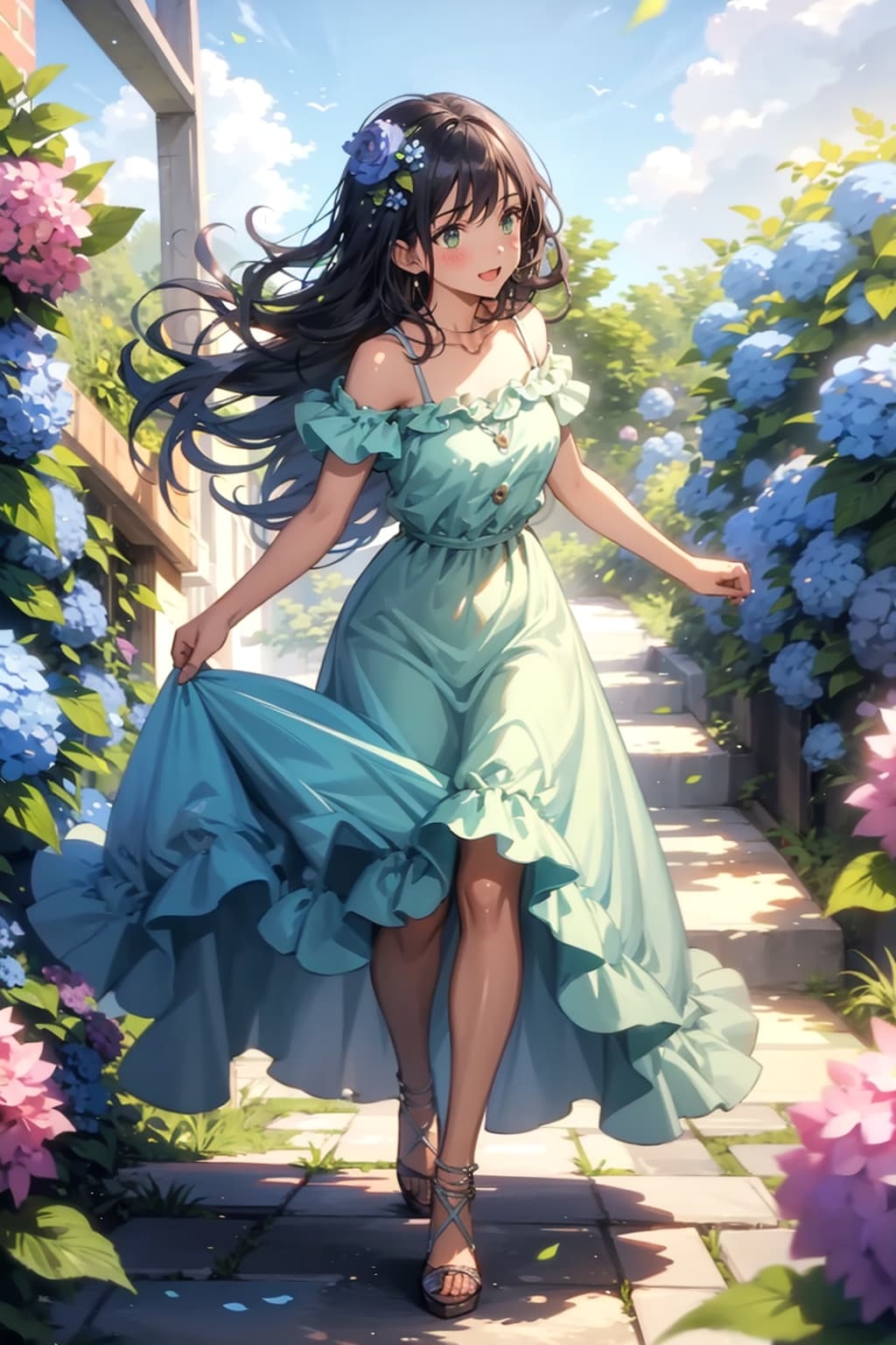 紫陽花園で（全年齢）