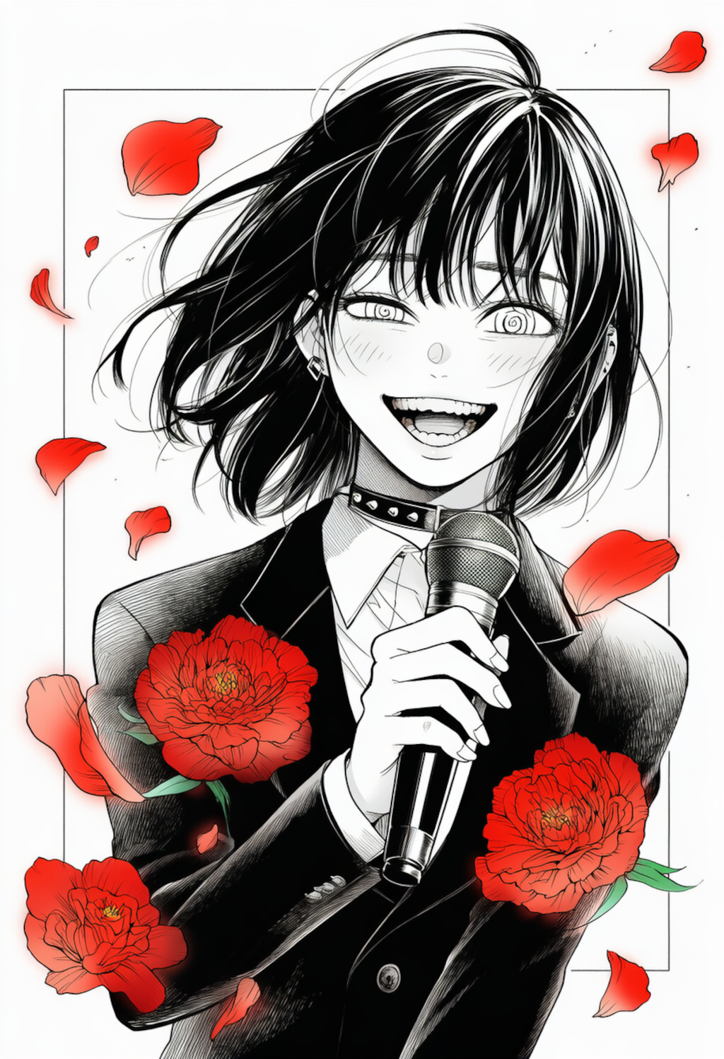 服部先輩、カラオケをする