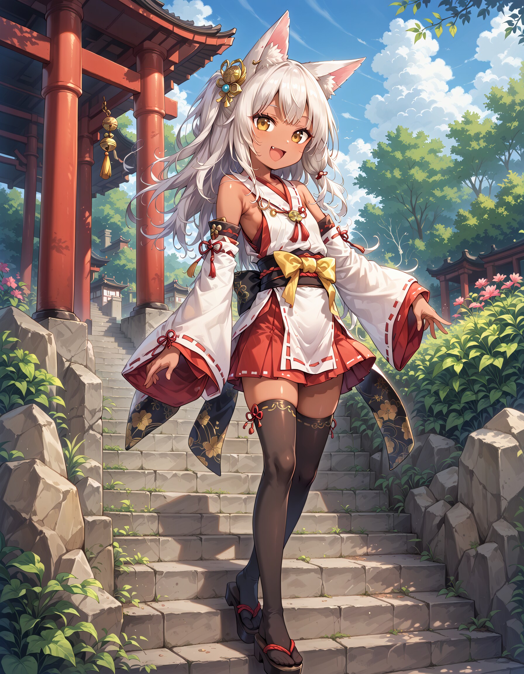 褐色狐娘巫女