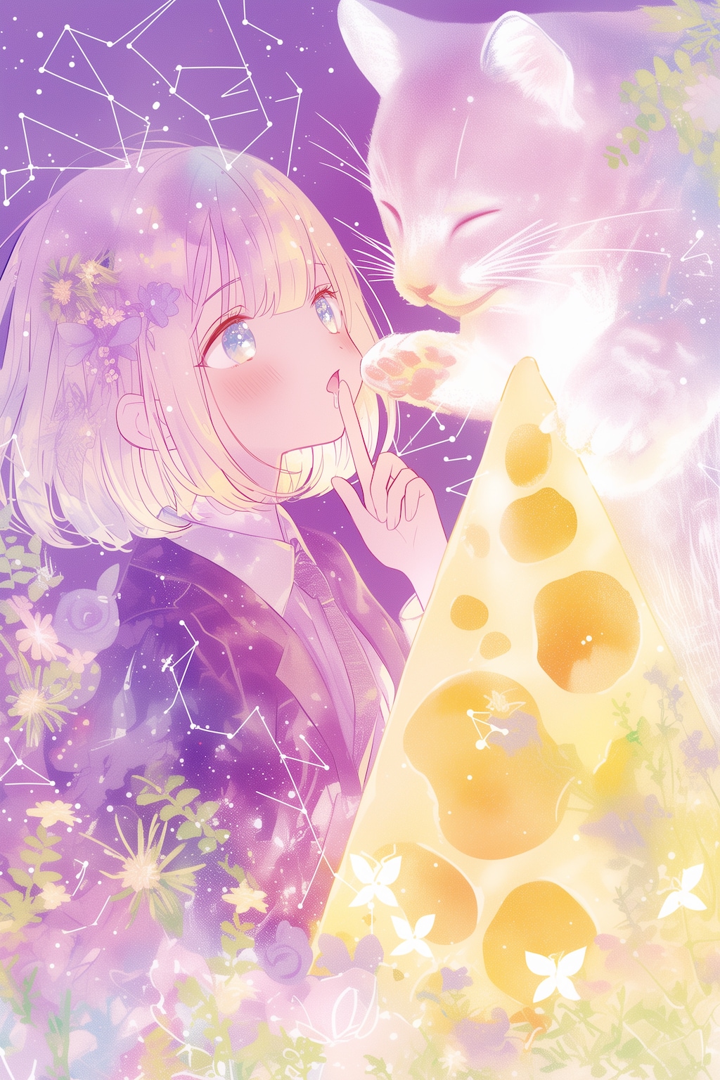 にゃんことねずみとチーズ