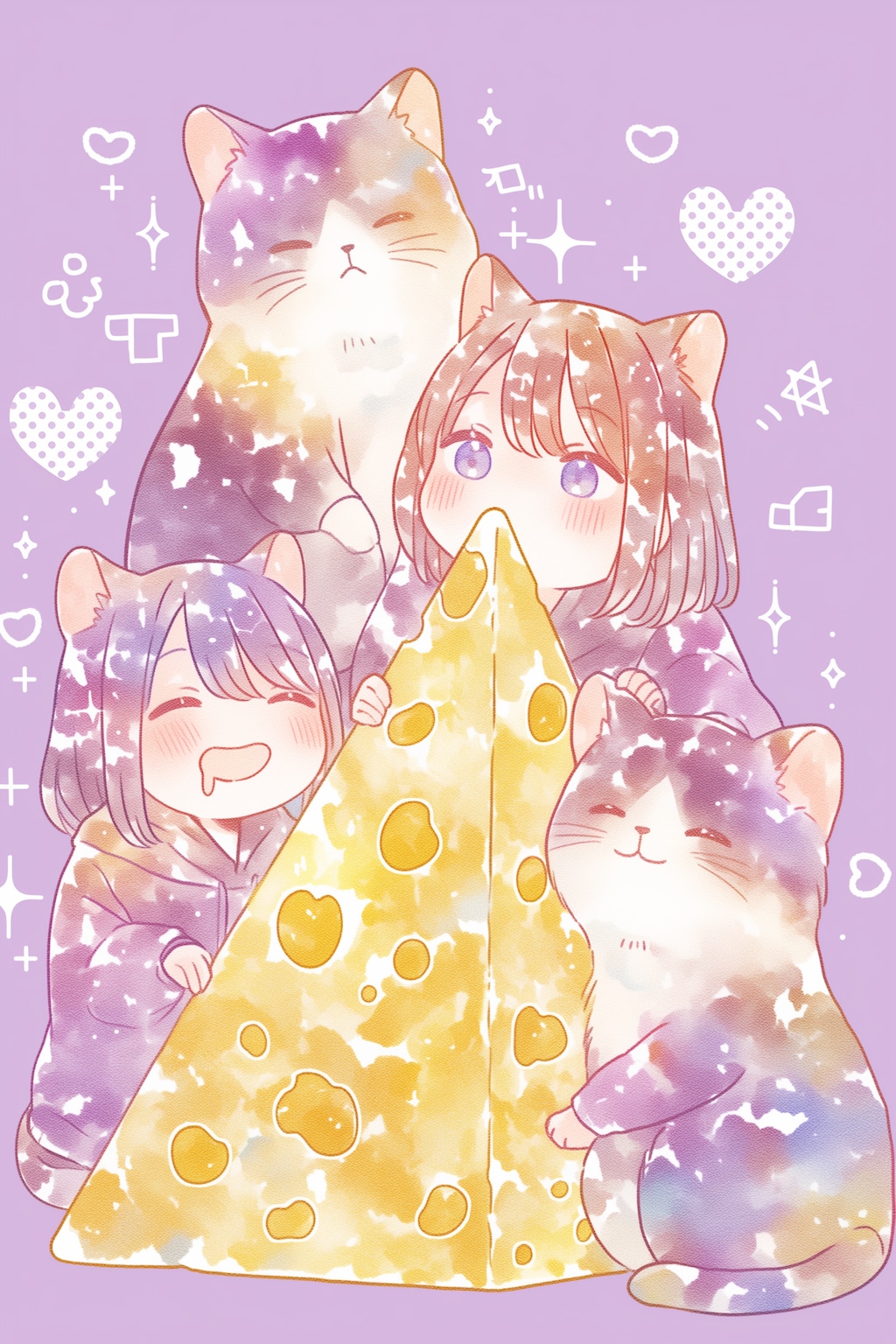 にゃんことねずみとチーズ