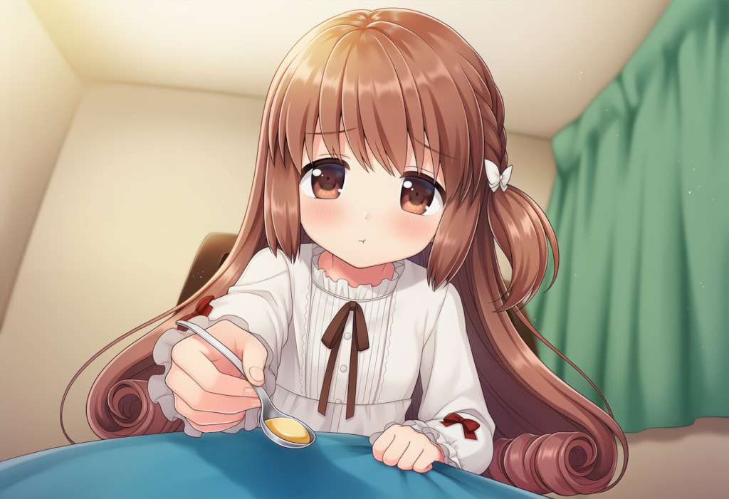 看病をする灯花ちゃん