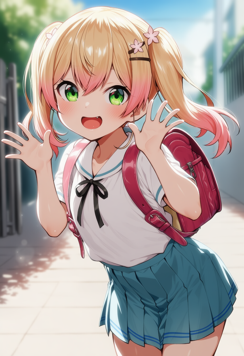 おはよー！（桃鈴ねね） | の人気AIイラスト・グラビア