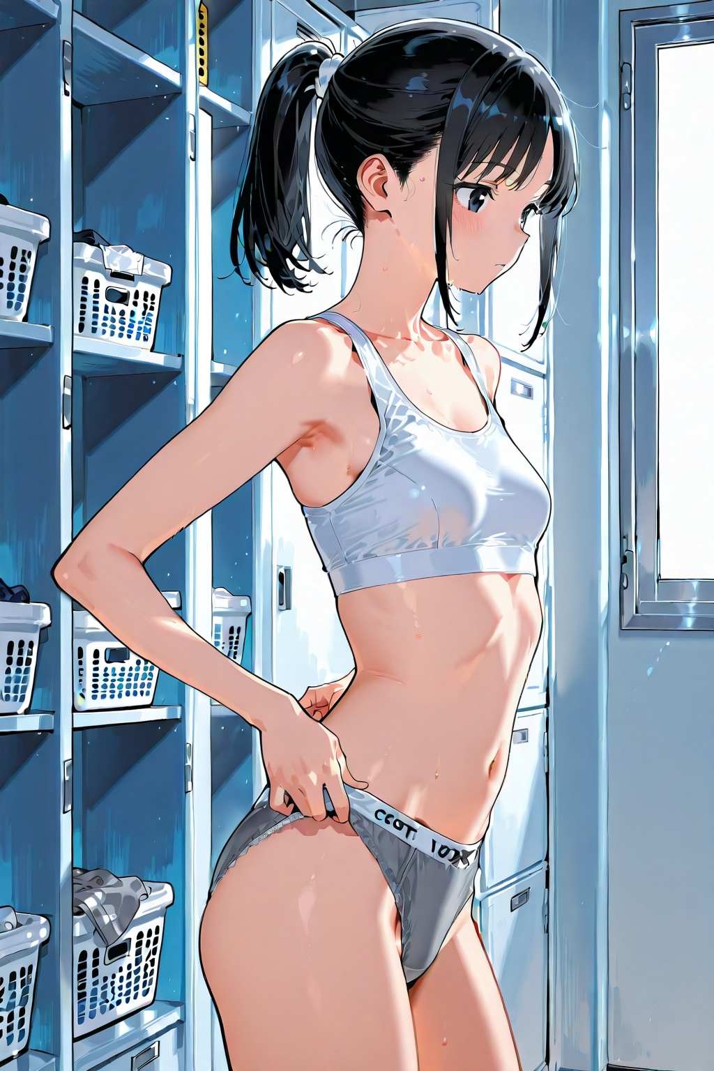 部活少女の着替え