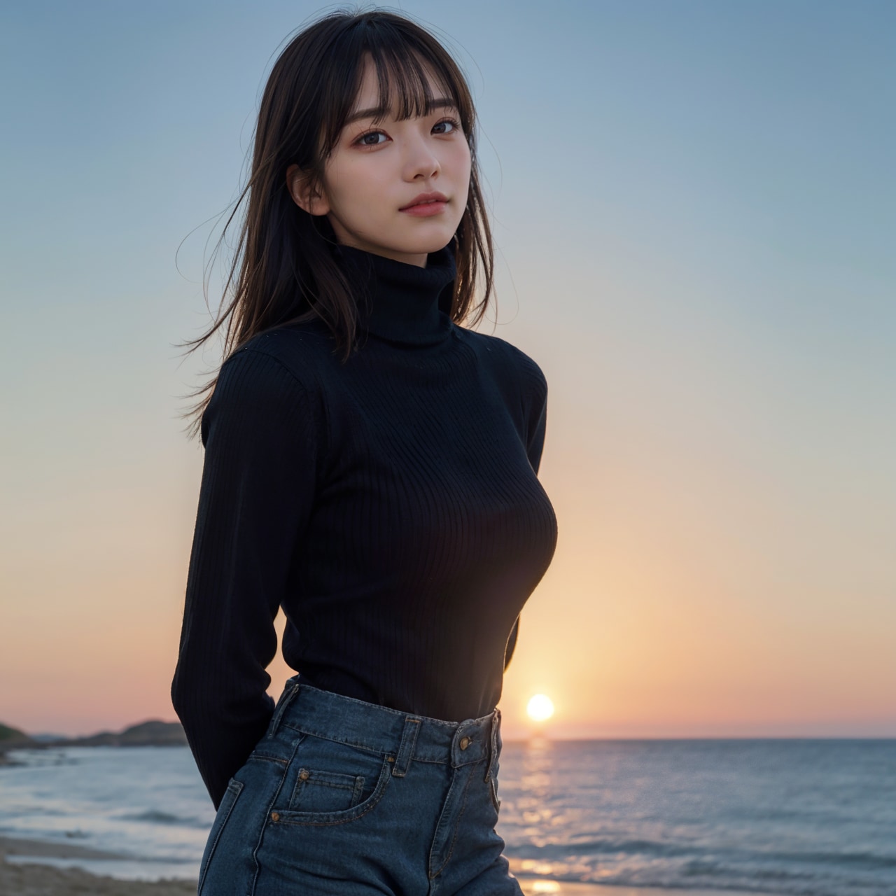 冬の海 6/7 | の人気AIイラスト・グラビア