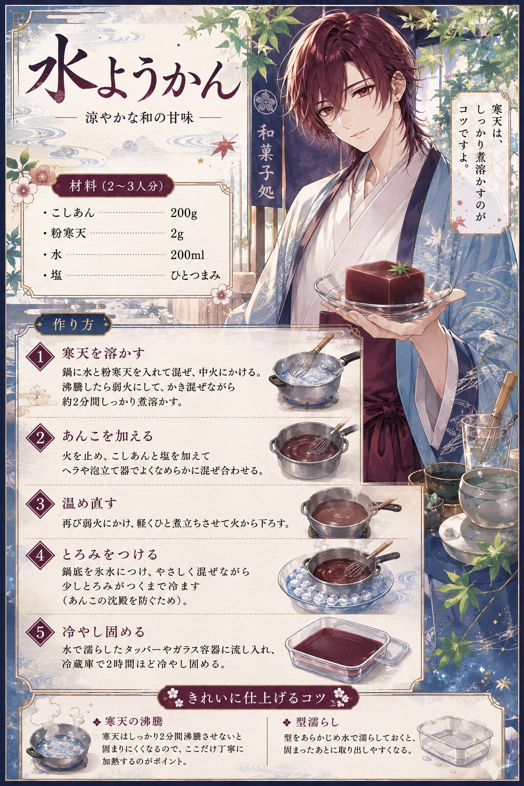 水ようかん レシピ | の人気AIイラスト・グラビア