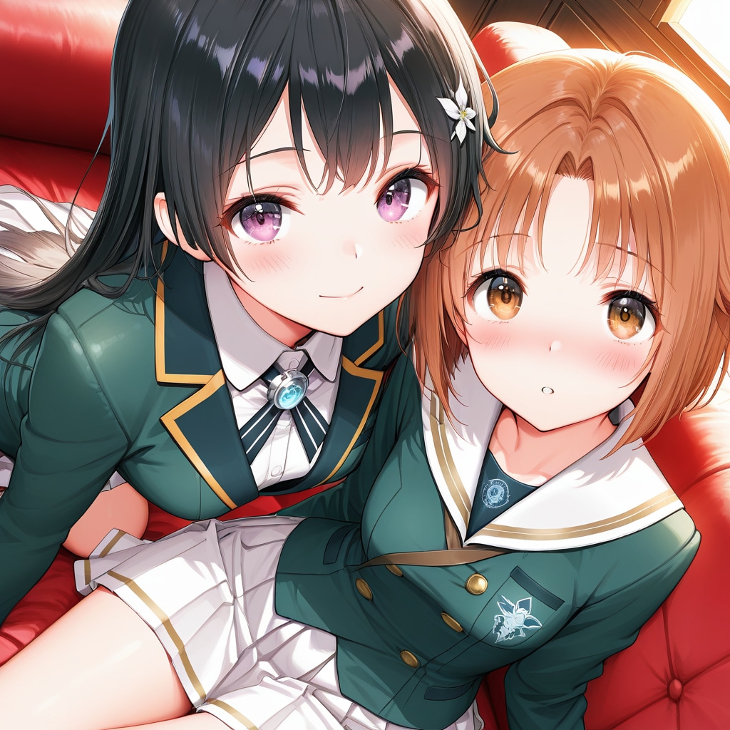 学園ものラノベの表紙っぽい女の子たち