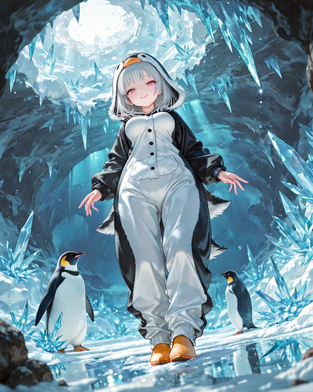 ペンギン洞窟にて