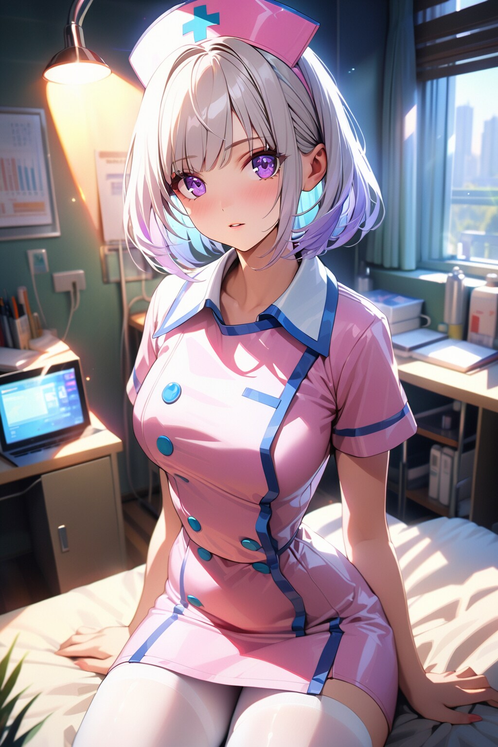 （５６８HQ）銀髪ちゃんナース服